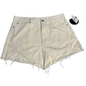ARTICLES OF SOCIETY White Distressed Denim Shorts Women’s Size 29